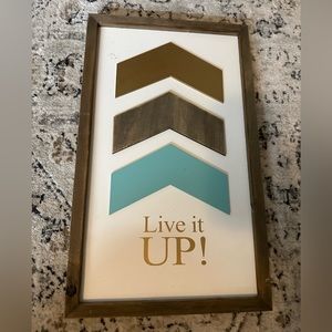 Live it Up wooden sign